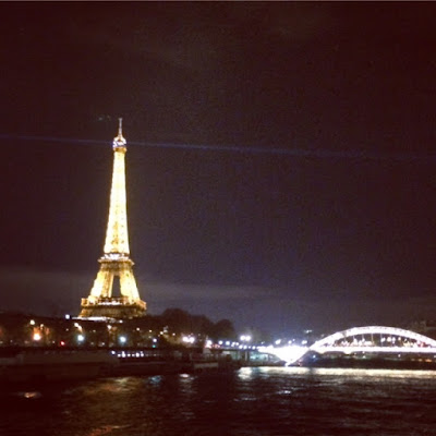 Around the World in 35 Days Paris skyline by night