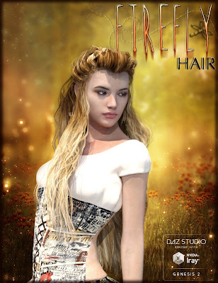 3D Models Art Zone - alitaptap buhok para sa Genesis (s) 2 Babae at V4