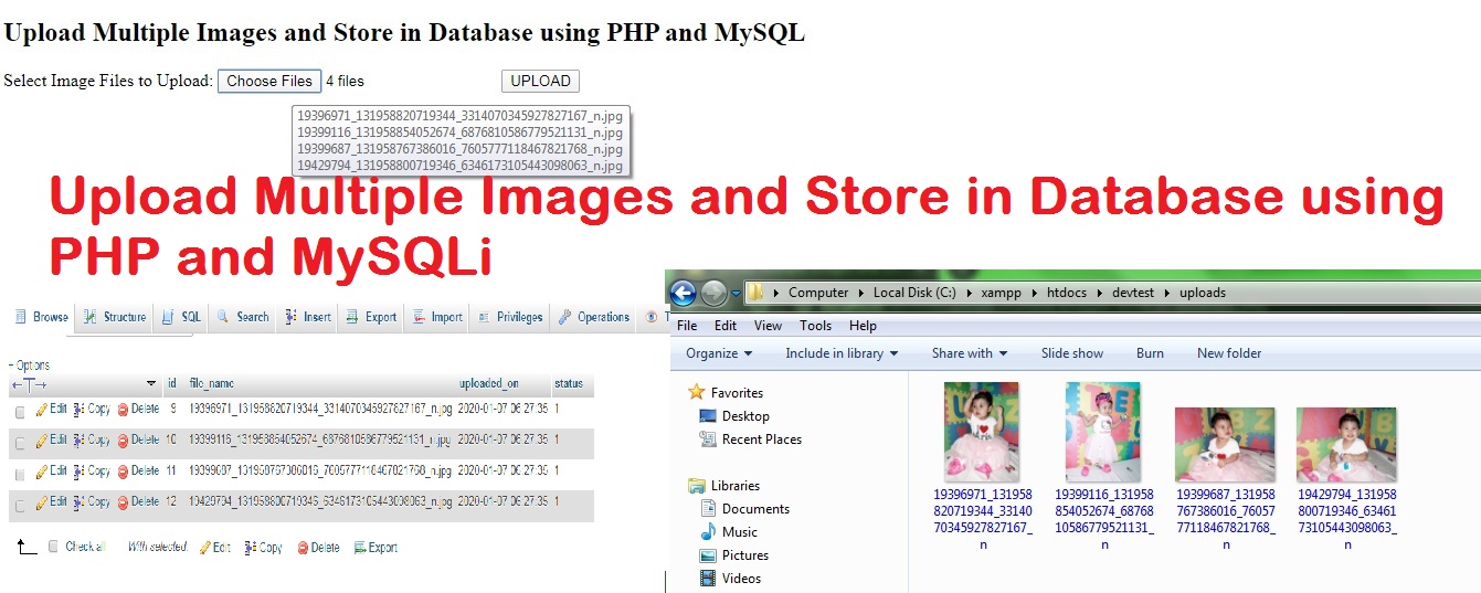 Upload Multiple Images and Store in Database using PHP and MySQLi ...