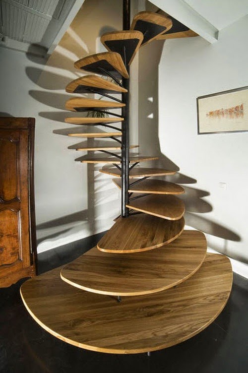 Designs by spiral staircase or spiral metal and wood