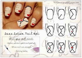 NailDeesignz: Love Letter Nail Art