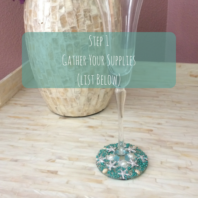 The Blue Beadle How to Decorate Champagne Flutes or Wine Glasses with