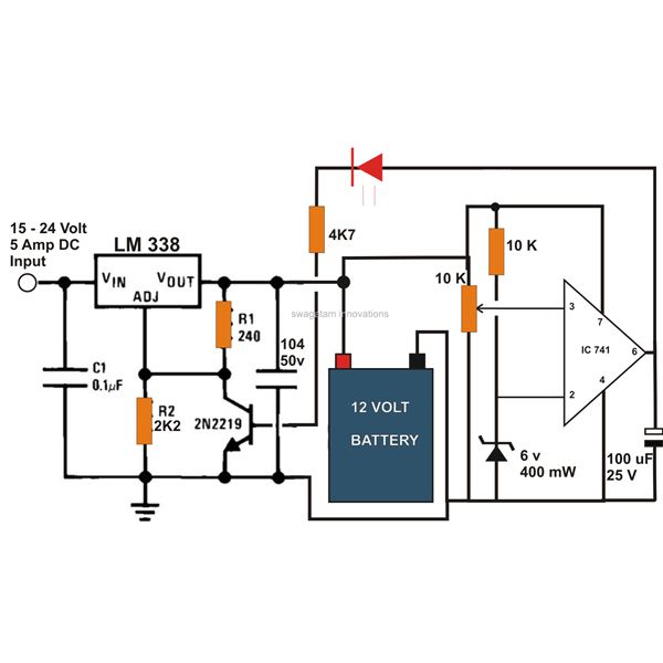 6V, 12V, 24V Battery Charger Circuit ~ Electronic Circuit Projects