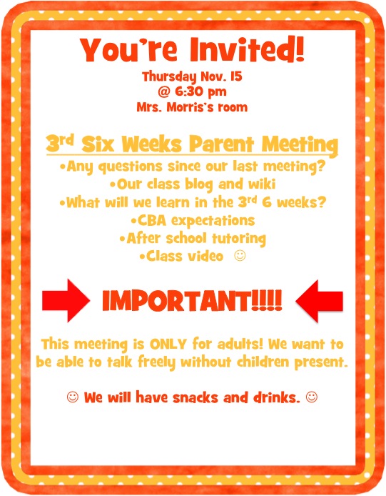 Simply 2nd Resources: Creative Tuesday #4 ~ Parent Meetings