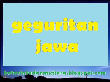 Contoh Geguritan Bahasa Jawa