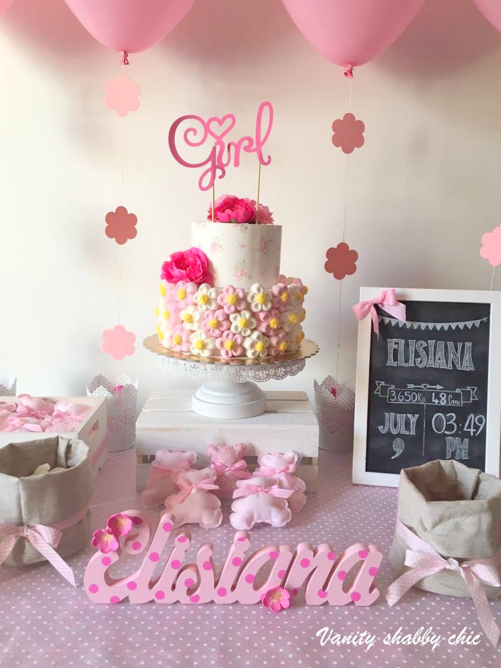Vanity shabby chic: CONFETTATA NASCITA DI ELISIANA