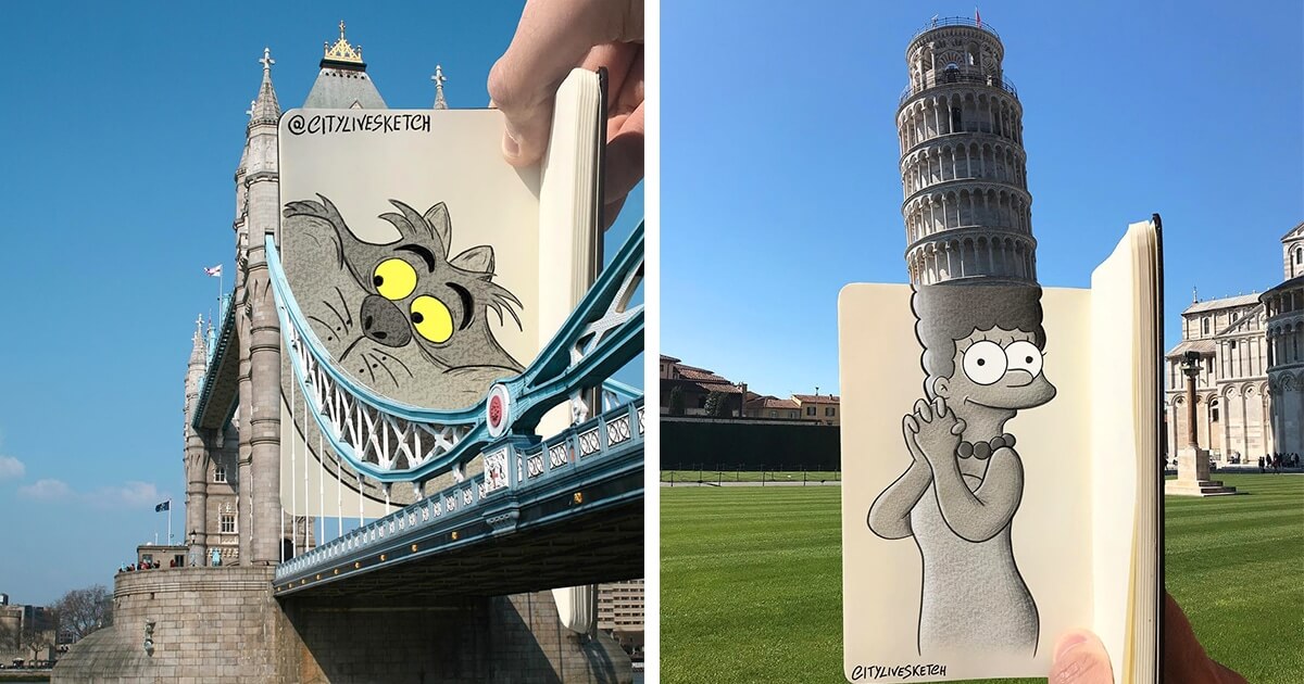 Artist Merges Cartoon Characters with the Real World, and the Results are Epic Artist Merges Cartoon Characters with the Real World, and the Results are Epic