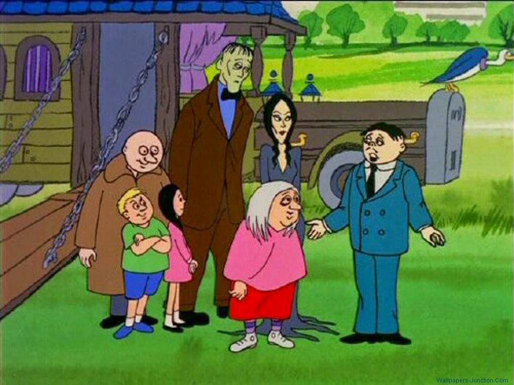 Addams Family Cartoon Wallpaper