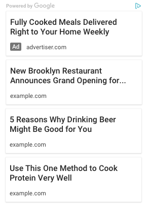 Show Text with card in AdSense ad unit Show Text with card in AdSense ad unit