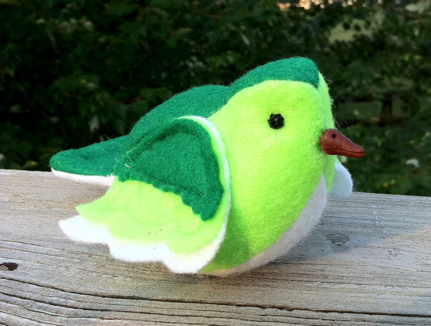 Bird In Everything Green Bird Plush Toy