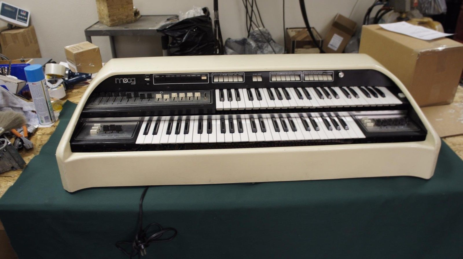 MATRIXSYNTH MOOG CDXO652 VINTAGE SYNTHESIZER KEYBOARD ORIGINAL WHITE ELEPHANT