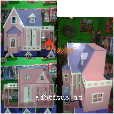 Rumah Boneka Barbie Villa Garasi Flat Roof