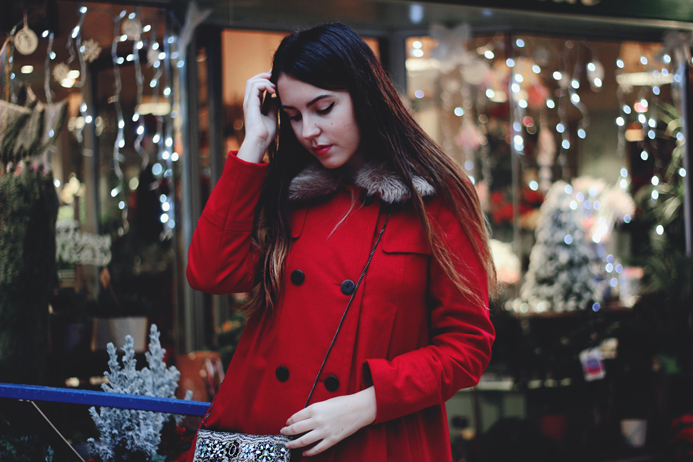 monsoon red coat winter outfit