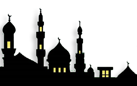 Gambar Ikon Masjid Hitam-Putih (Picture of the Black-White Mosque Icon