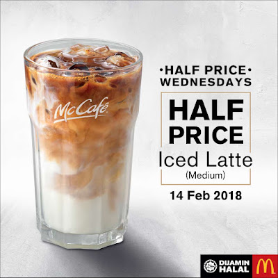 McCafé Iced Latte Half Price Wednesdays Discount Promo