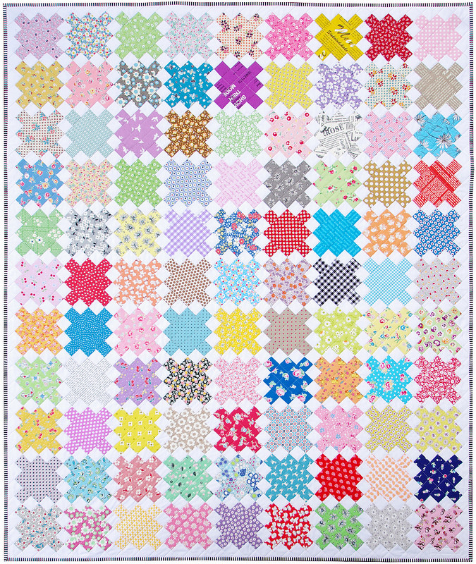 Single Irish Chain Scrap Quilt - A Finished Quilt | Red Pepper Quilts 2015