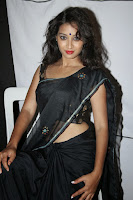Bhanu hot Photos in black saree TollywoodBlog.com