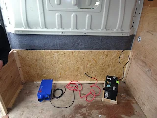 cabling in back of van