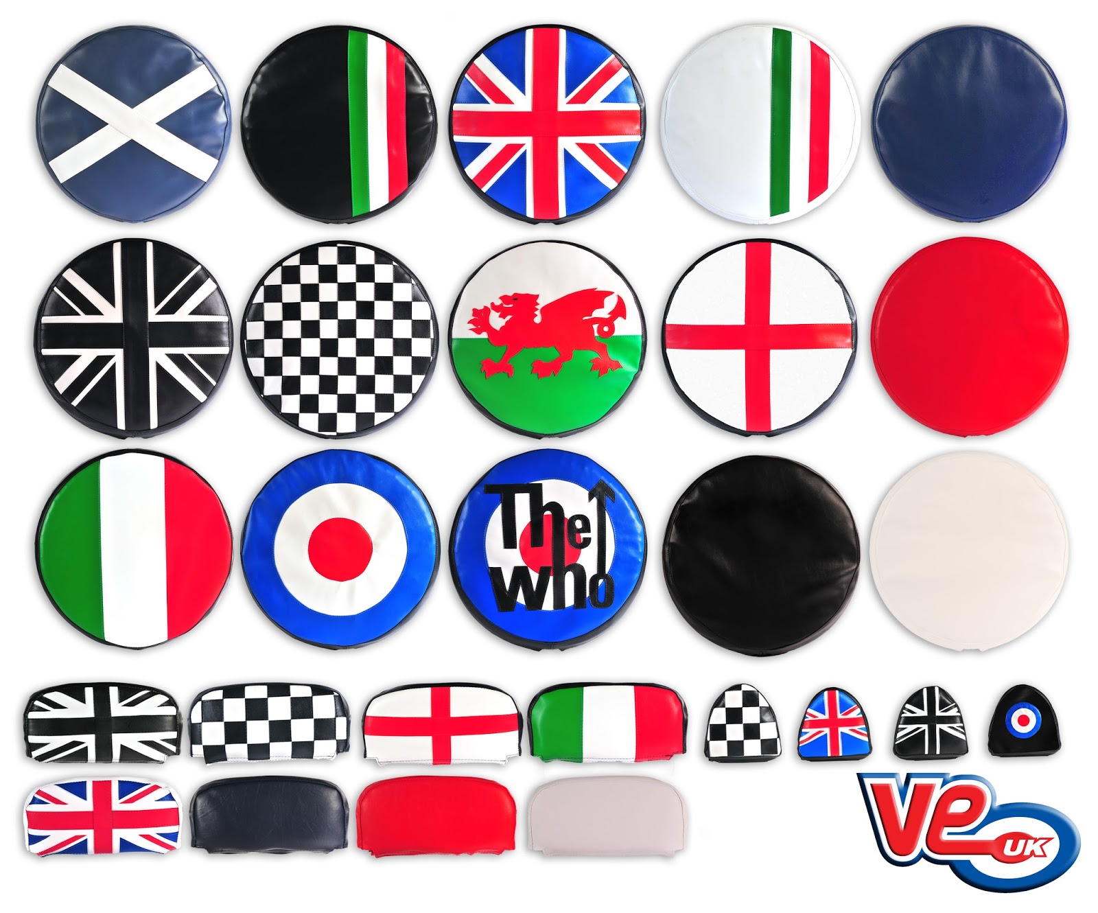 VE Scooter Spares Spare Wheel Covers & Backrest Pads from VE (UK)