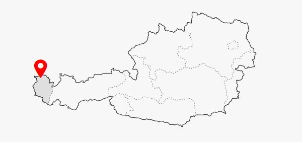 Mapa Vorarlbersko