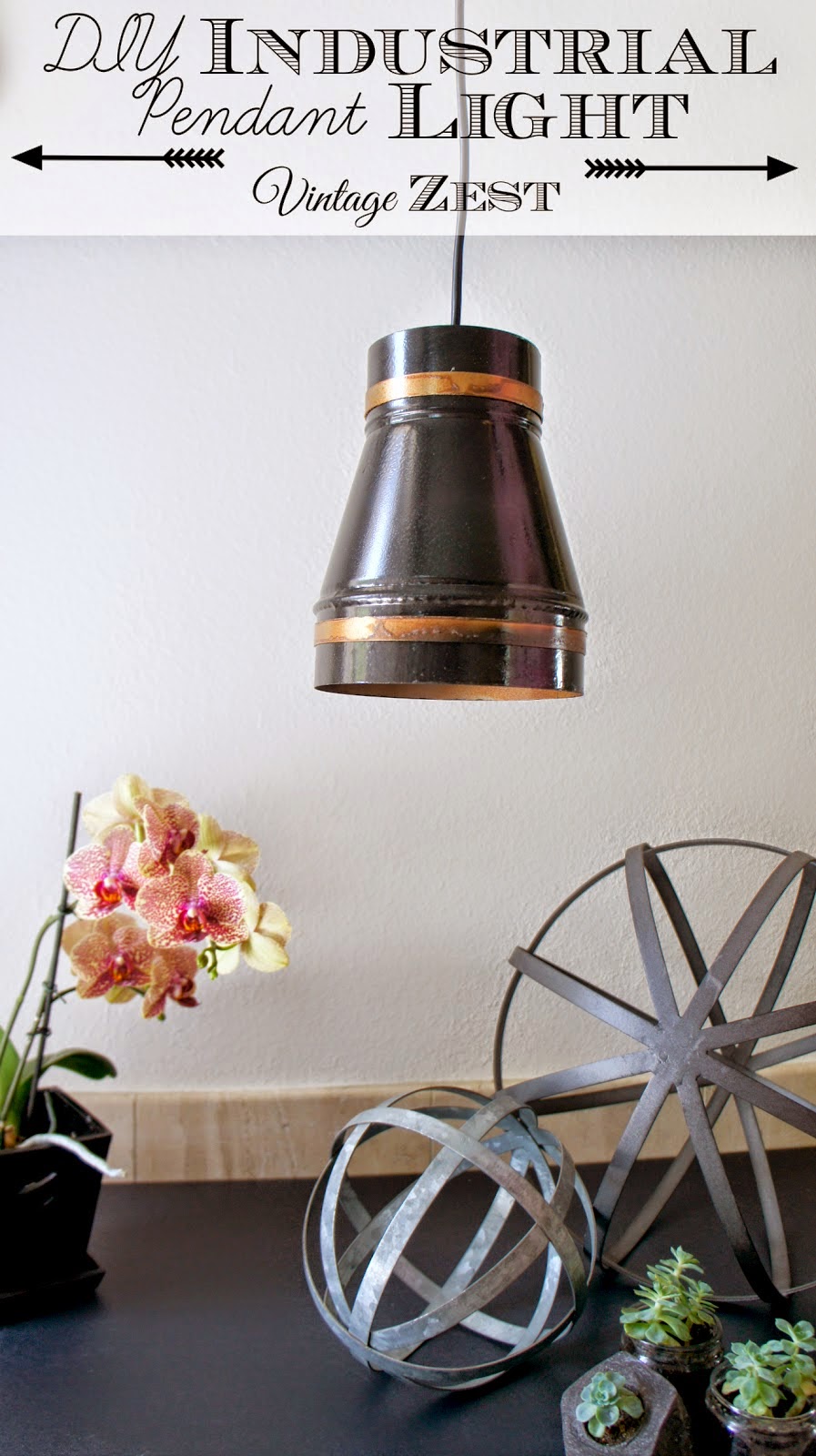 Industrial pendant light with led