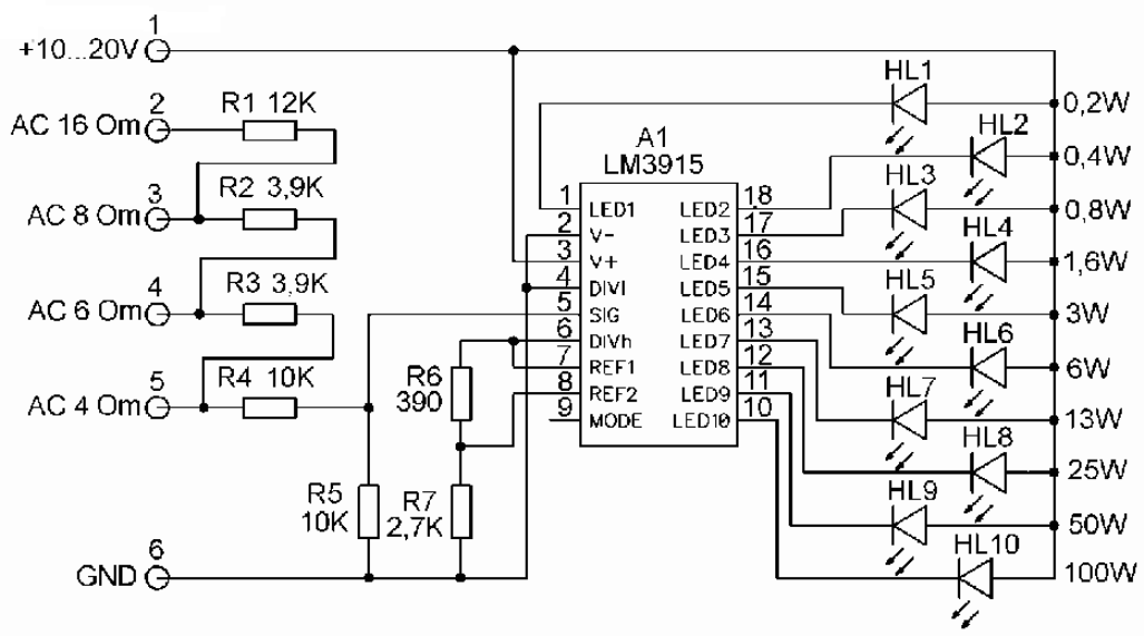 Индикатор уровня мощности. Светодиодный индикатор уровня сигнала на lm3915 схема. Индикатор уровня звукового сигнала на lm3915. Индикатор уровня на lm3915 схема. Лм3914 индикатор уровня сигнала.