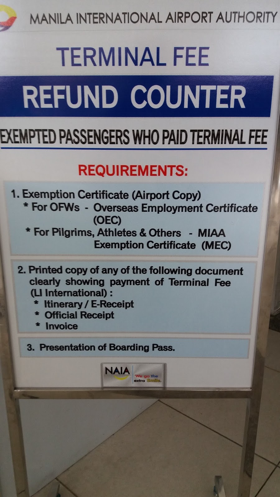 Balik Manggagawa How to Get the Refund of your Terminal Fee from you
