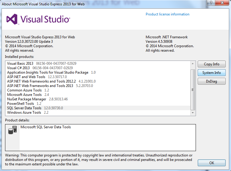 HodentekMSSS: SQL Server Data Tools for Visual Studio 2013