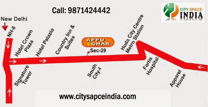 appu ghar gurgaon location map