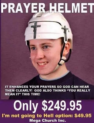 Funny Prayer Helmet Religious Picture - Only $249.55