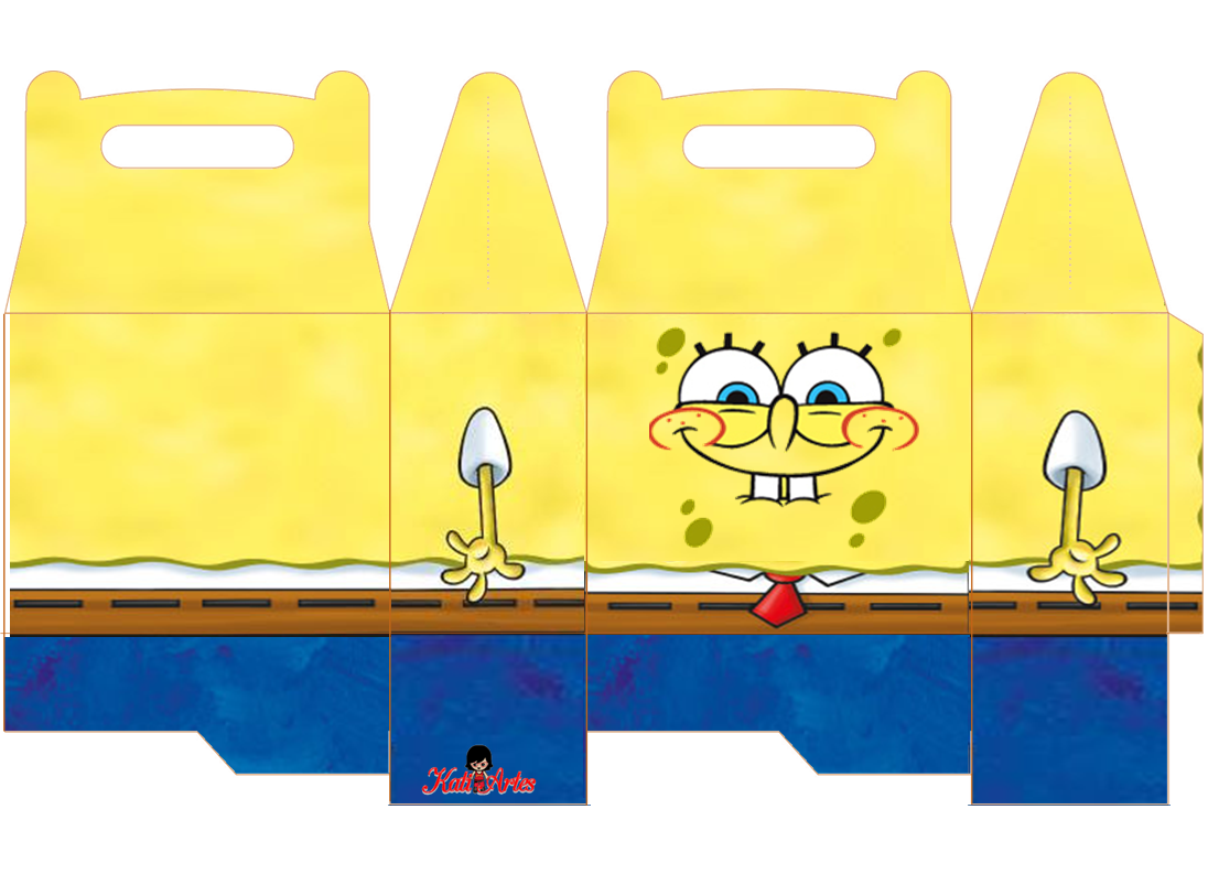 Funny SpongeBob SquarePants Free Printable Lunch Boxes. - Oh My Fiesta