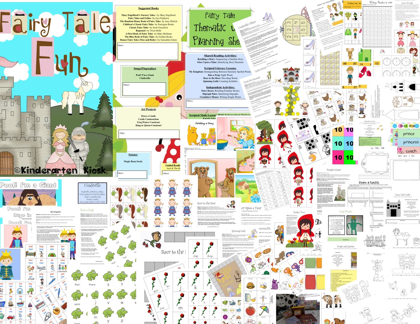 Kindergarten Kiosk: Castles & Fairy Tale: Common Core Thematic Unit