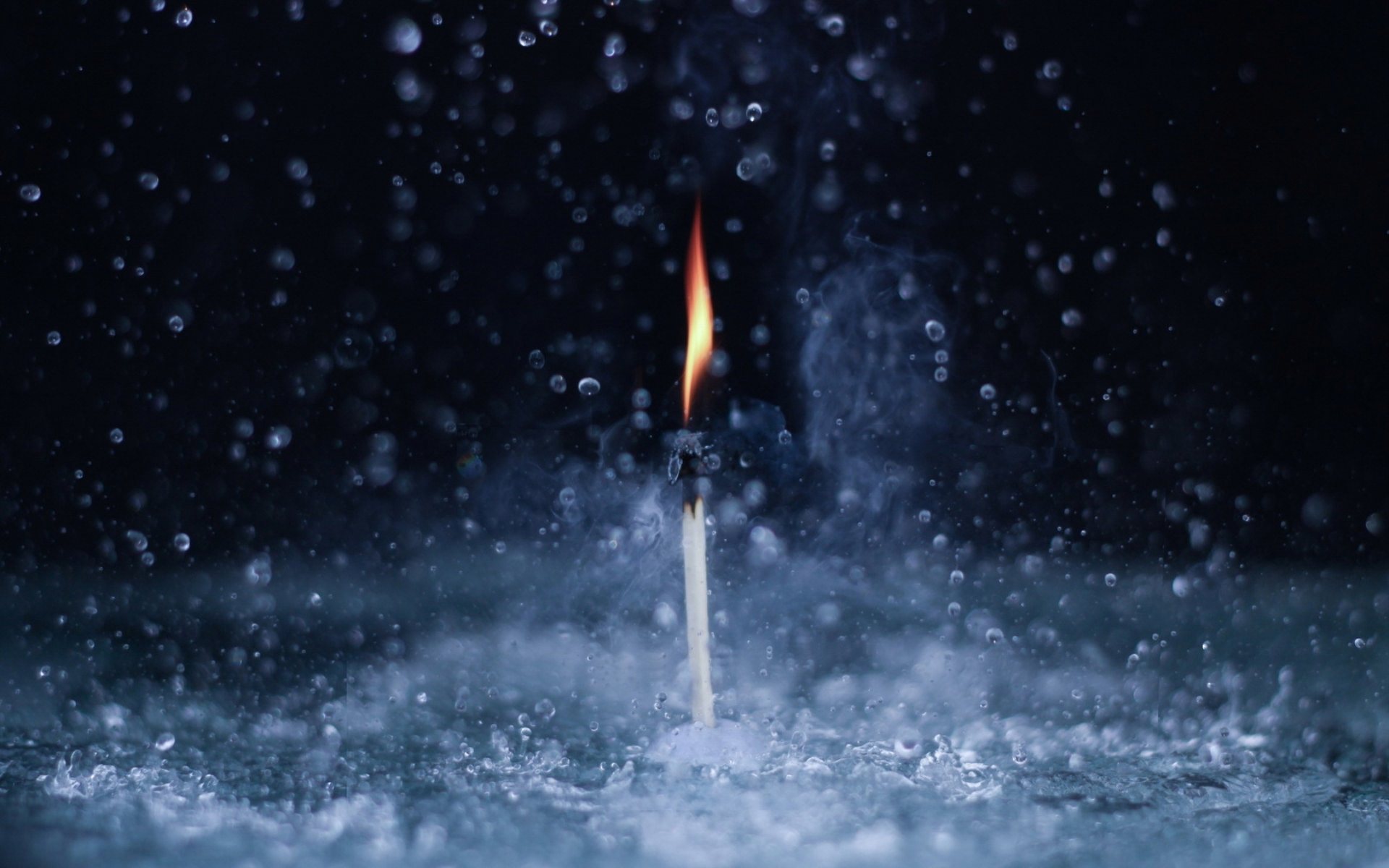 Match Fire in Water Wallpaper