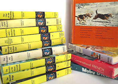 Stack of used Nancy Drew books