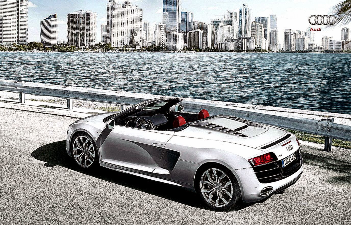 Audi R8 Spyder White Wallpaper Hd Desktop 7112 Wallpaper  AWS HD