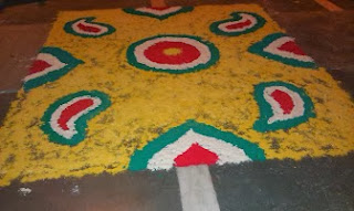 Rangoli designed on Diwali Day