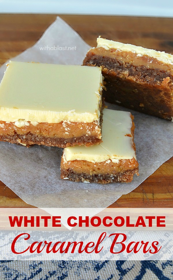 Oatmeal-Coconut Crust, gooey Caramel, topped with White Chocolate