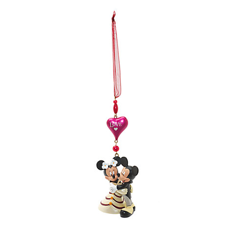 Satchel Disney Mickey And Minnie Wedding Christmas Tree Ornament