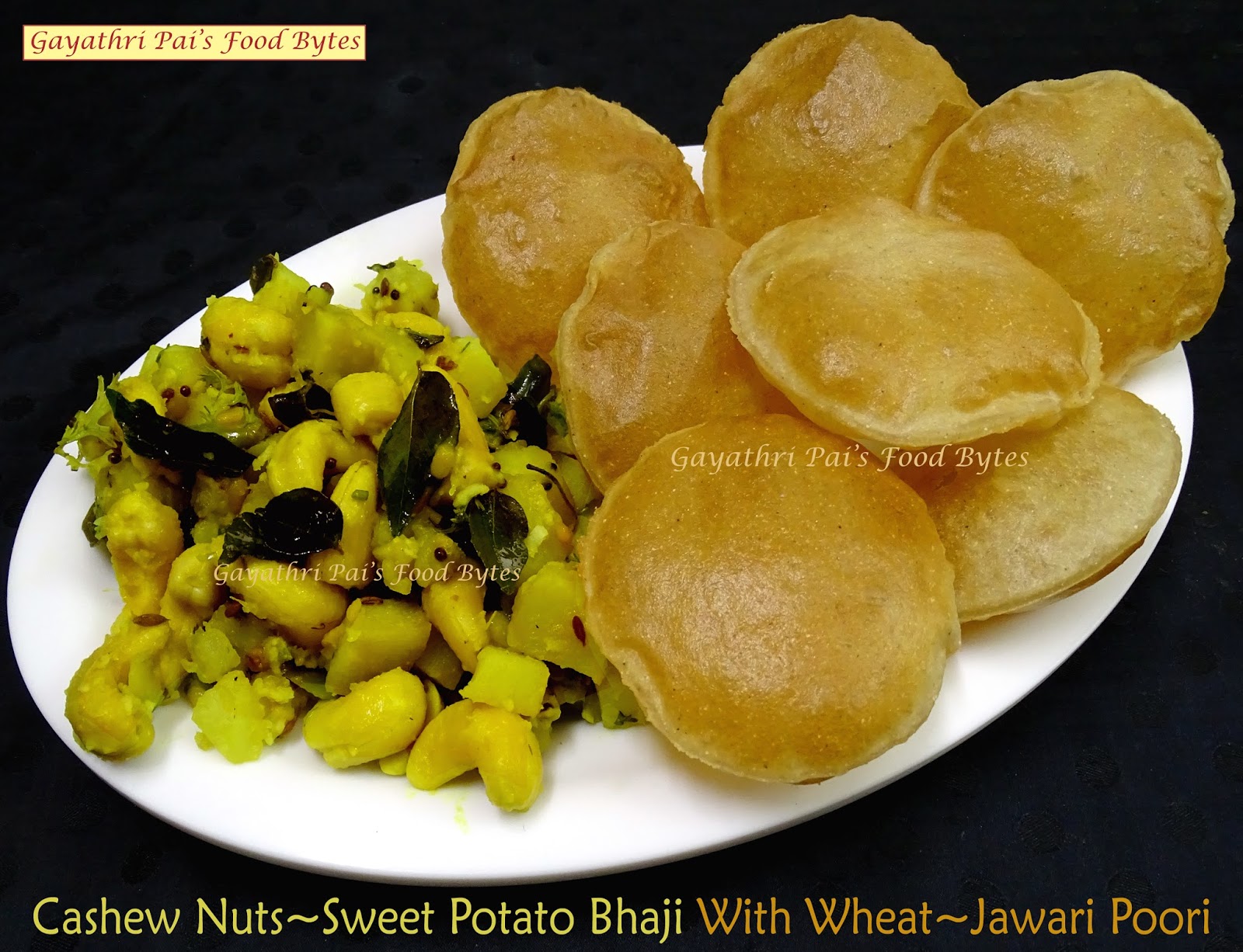 Gayathri Pai's Food Bytes Cashew NutsSweet Potato Usli (Bhaji).