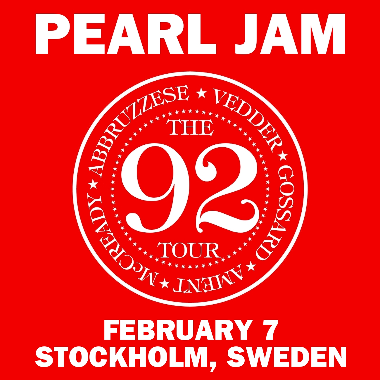 REARVIEWMIRROR: Pearl Jam Live: Pearl Jam - Stockholm, Sweden