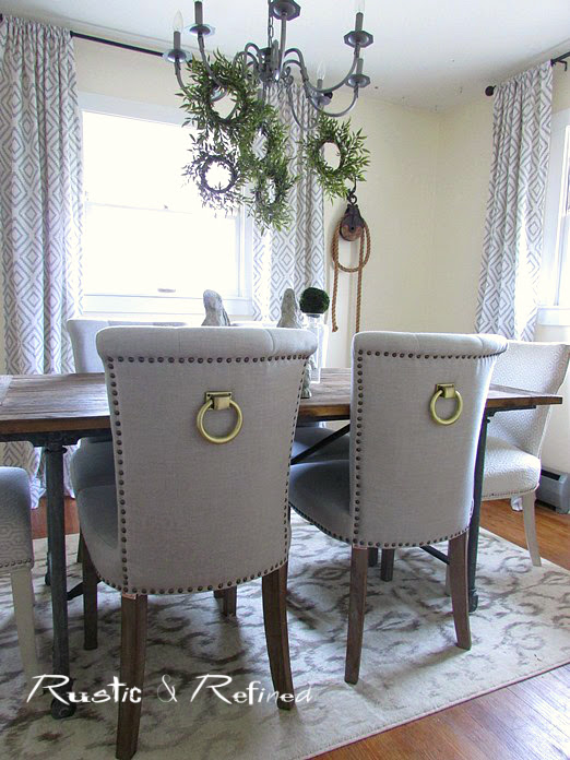 Dining room decor - mixing farmhouse with industrial