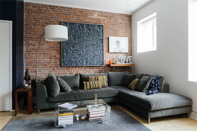 sofa en L color gris ceniza chicanddeco