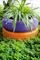 Neumáticos reciclados e ideas para el jardín