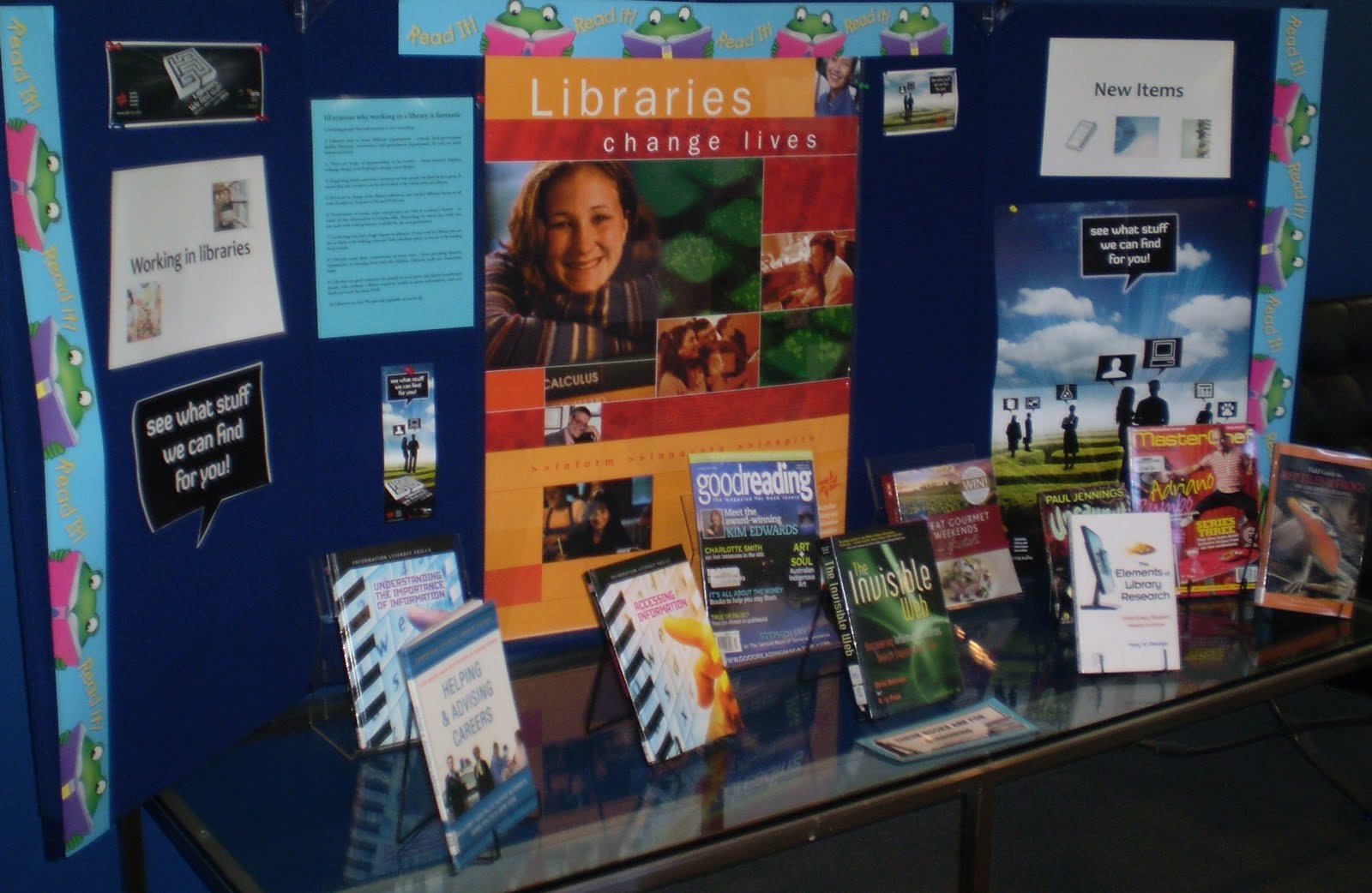 Canning College Library Displays Australian Library & Information Week