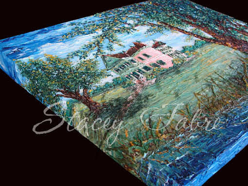 Southdown Plantation painting with a gallery wrapped edge.