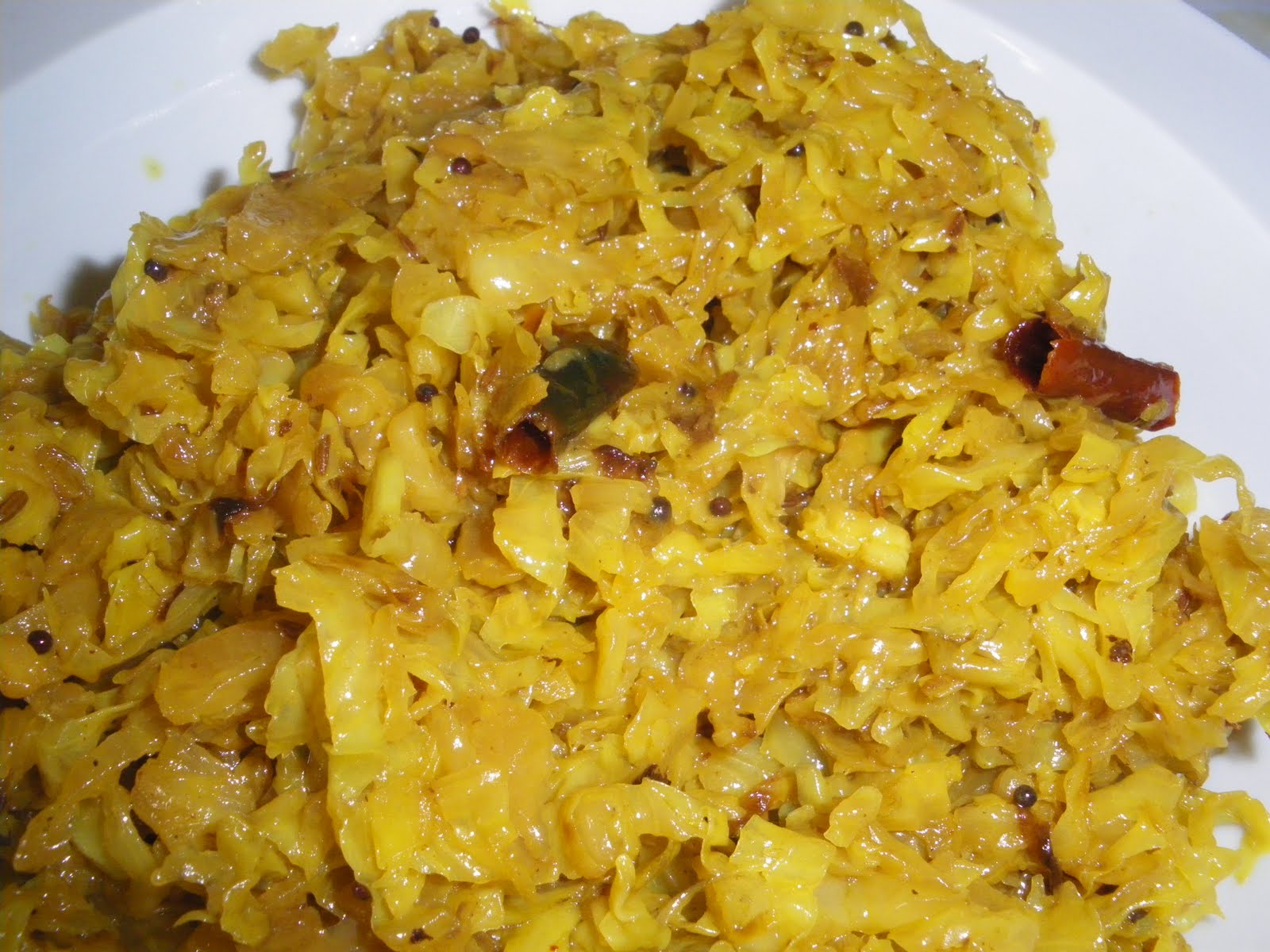 Mouth watering recipes from Azeema's Kitchen Cabbage Poriyal with