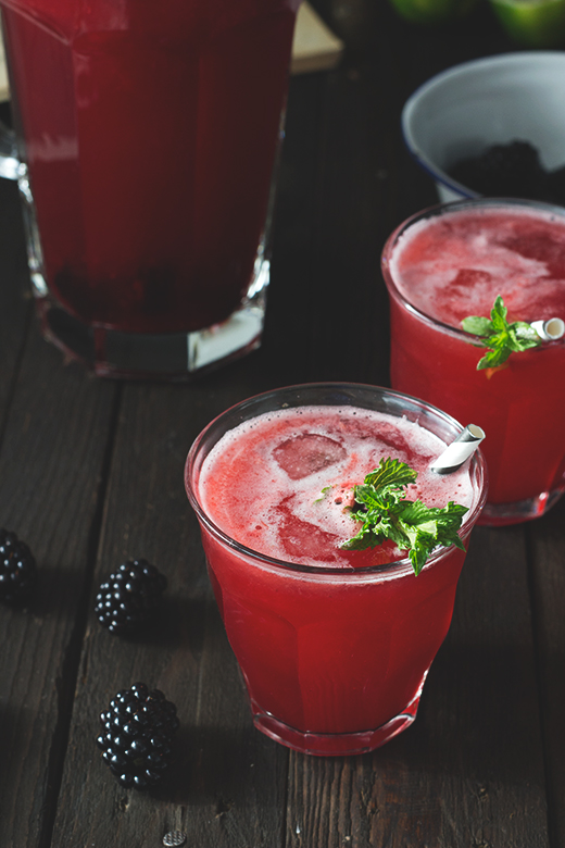 Rezept für hausgemachte Brombeer-Limetten-Limonade. Holunderweg18, Foodblog