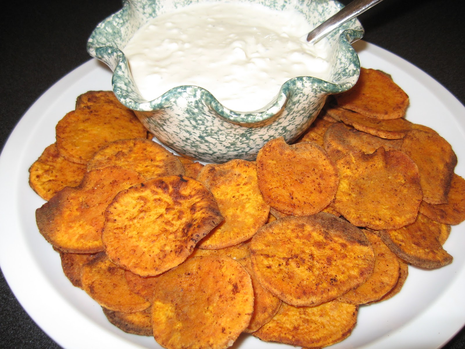 Homemade Blue Cheese Dressing {for salads or dipping} & a Sweet Potato