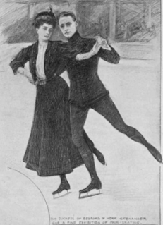 Swedish figure skater Henning Grenander and the Duchess of Bedford