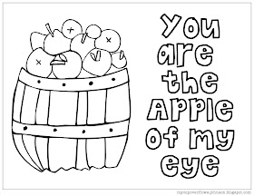 free fall coloring page apples